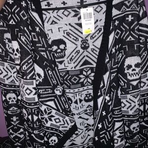 Hot topic skull cardigan